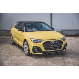 Накладка сплиттер на передний бампер на Audi A1 GB S-Line